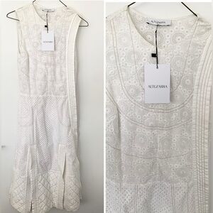 Altuzarra Vasco eyelet dress optic white NWT
